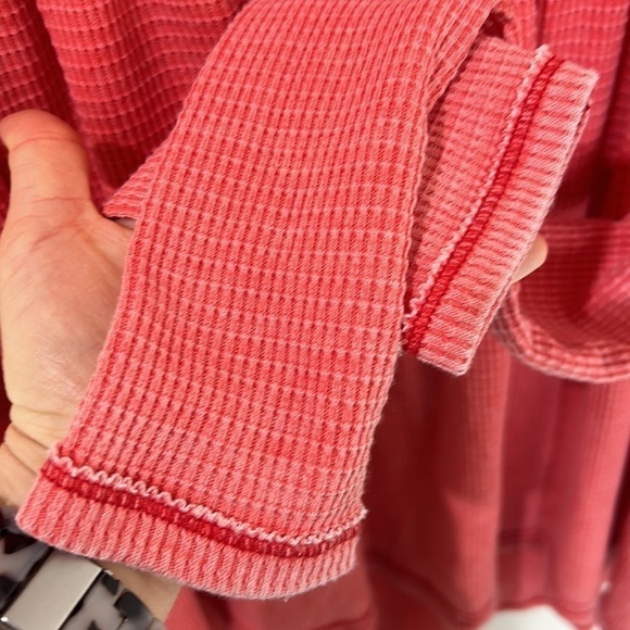 FREE PEOPLE WE THE FREE Kai Thermal Henley Top Size XS Oversized - Picture 11 of 16